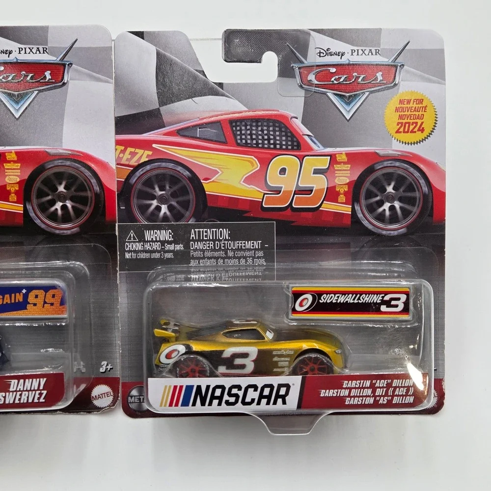 NEW Disney Pixar Cars NASCAR Danny Swervez Carstin Ace Dillon 1:55 Diecast Lot